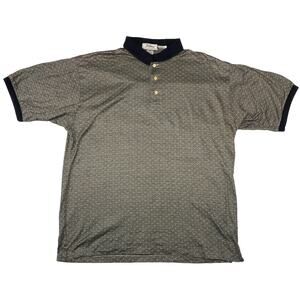 Titleist By Corbin Polo Shirt Men XL Gray Geometric Cotton Short Sleeve Golf